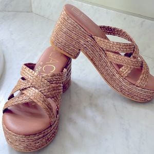 Matisse raffia platform